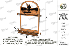 3D Fishing rod racks Bundle Laser Cut. Fishing lure display Product Image 6