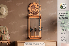 3D Fishing rod racks Bundle Laser Cut. Fishing lure display Product Image 8