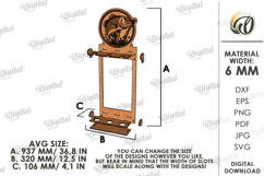 3D Fishing rod rack Laser Cut. Fisherman gift SVG Product Image 2
