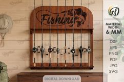 3D Fishing rod racks Bundle Laser Cut. Fishing lure display Product Image 9