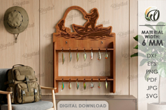 3D Fishing rod racks Bundle Laser Cut. Fishing lure display Product Image 12