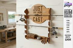 Fishing Rod Rack Design Laser Cut | Father's Day Gift Idea Product Image 1