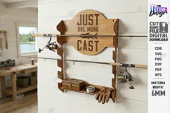 Fishing Rod Rack Design Laser Cut | Father's Day Gift Idea Product Image 1