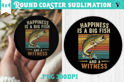 Round Coaster | Fishing | Fishing lover gift Product Image 1