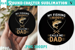 Round Coaster | Fishing | Fishing lover gift Product Image 1