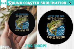 Round Coaster | Fishing | Fishing lover gift Product Image 1