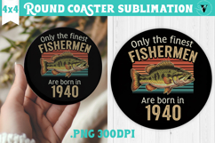 Round Coaster | Fishing | Fishing lover gift Product Image 1