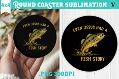 Round Coaster | Fishing | Fishing lover gift Product Image 1