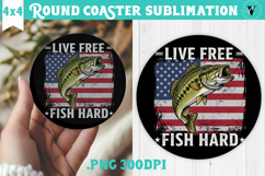 Round Coaster | Fishing | Fishing lover gift Product Image 1