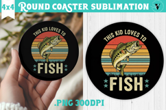 Round Coaster | Fishing | Fishing lover gift Product Image 1