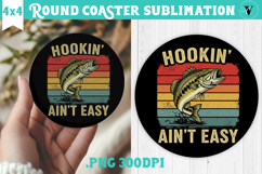 Round Coaster | Fishing | Fishing lover gift Product Image 1