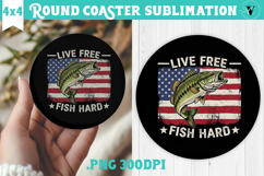 Round Coaster | Fishing | Fishing lover gift Product Image 1
