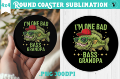 Round Coaster | Fishing | Fishing lover gift Product Image 1