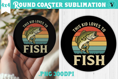 Round Coaster | Fishing | Fishing lover gift Product Image 1