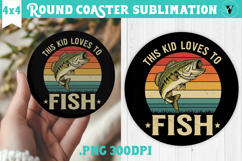 Round Coaster | Fishing | Fishing lover gift Product Image 1