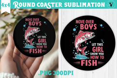 Round Coaster | Fishing | Fishing lover gift Product Image 1