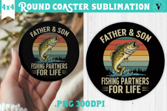 Round Coaster | Fishing | Fishing lover gift Product Image 1