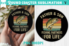 Round Coaster | Fishing | Fishing lover gift Product Image 1
