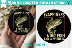 Round Coaster | Fishing | Fishing lover gift Product Image 1