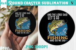 Round Coaster | Fishing | Fishing lover gift Product Image 1