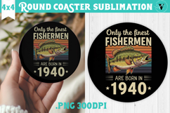 Round Coaster | Fishing | Fishing lover gift Product Image 1