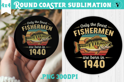 Round Coaster | Fishing | Fishing lover gift Product Image 1