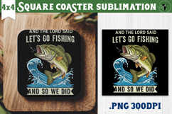 Square Coaster | Fishing | Fishing lover gift Product Image 1