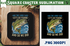 Square Coaster | Fishing | Fishing lover gift Product Image 1
