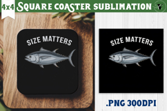 Square Coaster | Fishing | Fishing lover gift Product Image 1