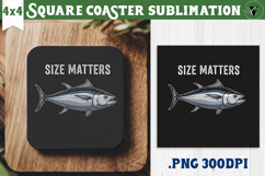 Square Coaster | Fishing | Fishing lover gift Product Image 1