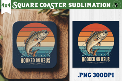 Square Coaster | Fishing | Fishing lover gift Product Image 1
