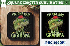 Square Coaster | Fishing | Fishing lover gift Product Image 1