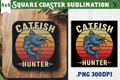 Square Coaster | Fishing | Fishing lover gift Product Image 1