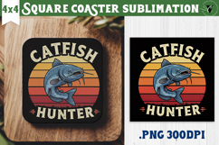 Square Coaster | Fishing | Fishing lover gift Product Image 1
