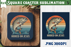 Square Coaster | Fishing | Fishing lover gift Product Image 1
