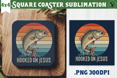 Square Coaster | Fishing | Fishing lover gift Product Image 1
