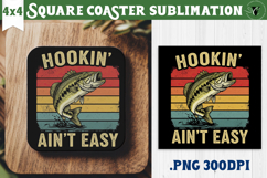 Square Coaster | Fishing | Fishing lover gift Product Image 1