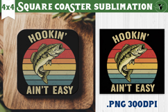 Square Coaster | Fishing | Fishing lover gift Product Image 1