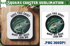 Square Coaster | Fishing | Fishing lover gift Product Image 1