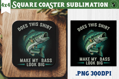 Square Coaster | Fishing | Fishing lover gift Product Image 1