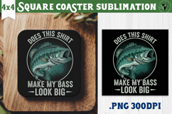 Square Coaster | Fishing | Fishing lover gift Product Image 1