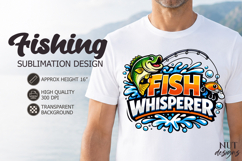 Fathers day tshirt Fish Whisperer Sublimation Product Image 1