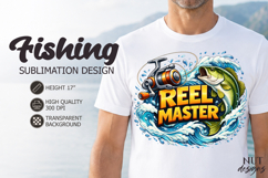 Fisherman Fathers day tshirt Reel Master Fishing Sublimation Product Image 1