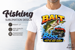 Funny Fathers day shirt Bait Boss Bass Fishing sublimation Product Image 1