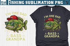 Fishing sublimation design | Fishing clipart Product Image 1