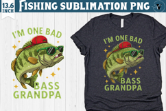 Fishing sublimation design | Fishing clipart Product Image 1