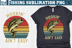 Fishing sublimation design | Fishing clipart Product Image 1