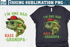 Fishing sublimation design | Fishing clipart Product Image 1