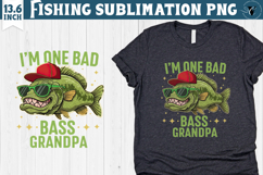 Fishing sublimation design | Fishing clipart Product Image 1