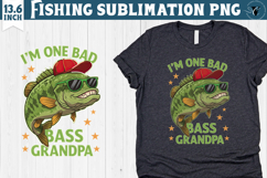 Fishing sublimation design | Fishing clipart Product Image 1